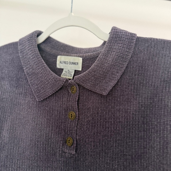 Vintage Alfred Dunner 2-Piece Women's Knit Sweater Set Heather Purple Sz XL/18 - Picture 5 of 10